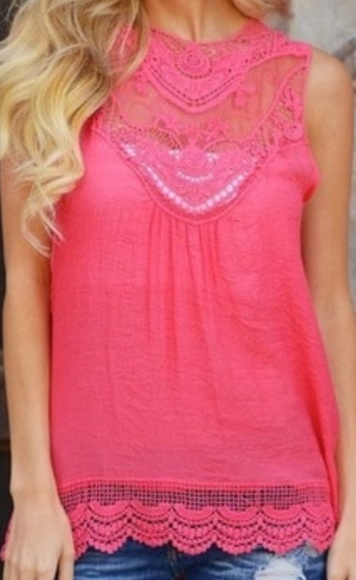 Boho blouse, hot pink - Picture 3 of 8